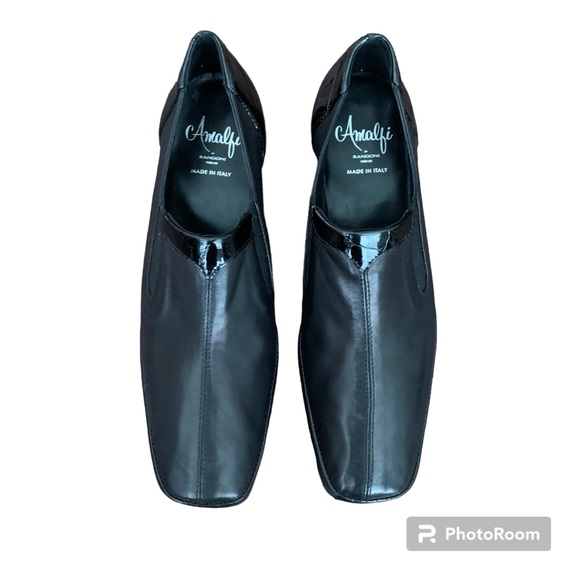 Amalfi by Rangoni Square Toe Black Nappa Leather Loafers, Size 7.5 Narrow - Picture 11 of 11